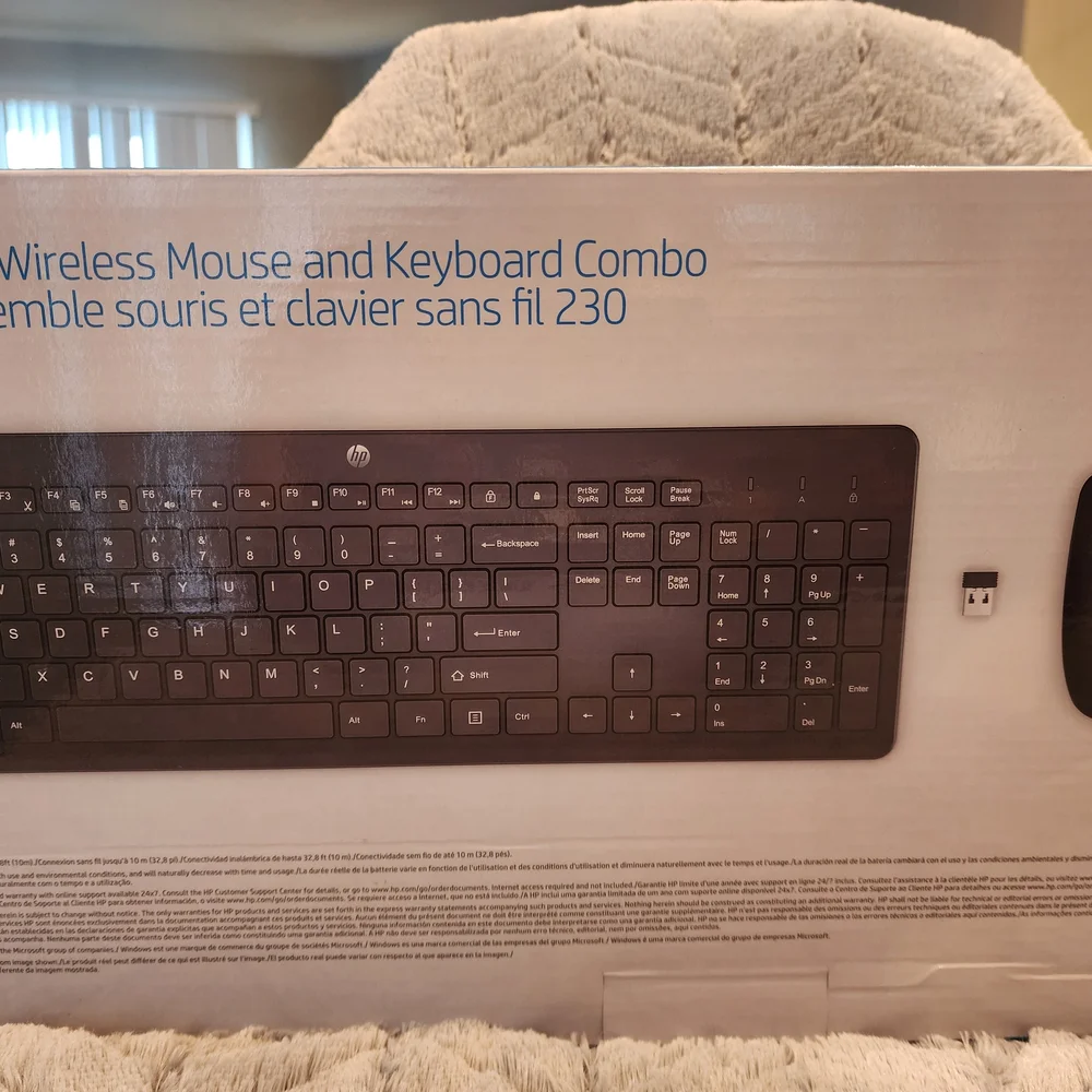 HP 230 Wireless Keyboard & Mouse Combo Black | 2.4GHz USB Receiver PC Laptop
